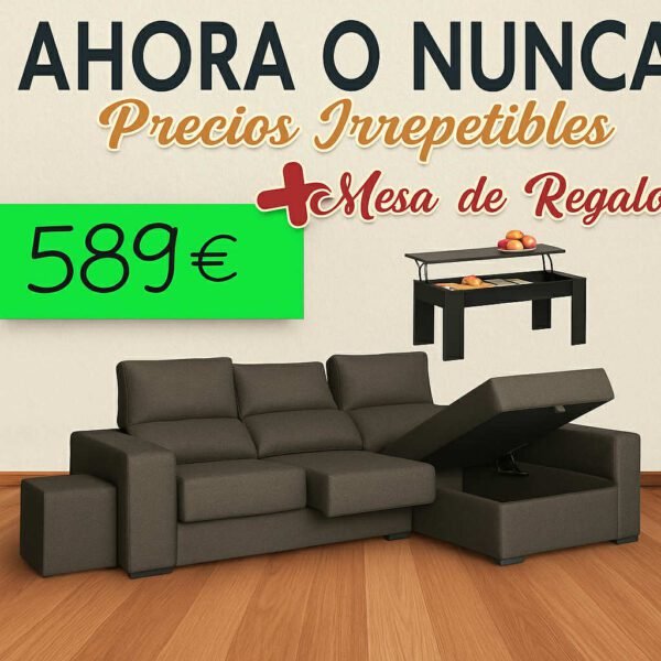 Chaiselongue extensible con arcón