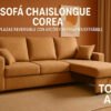 Sofá chaiselongue Corea 3 plazas reversible con arcón y reposapiés extraíble 95x248x156 cm