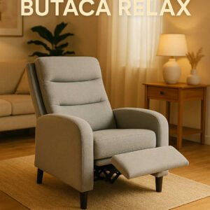 BUTACA RELAX TAP.K-14 GRIS MODELO ARYA