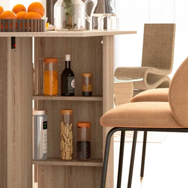 MESA PLEGABLE + RUEDAS + ESTANTERIA