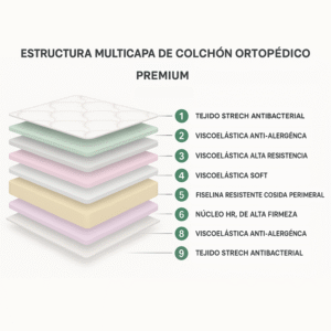 Capas colchón viscoelástico Carmen