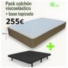 Pack de colchón más base tapizada reforzada