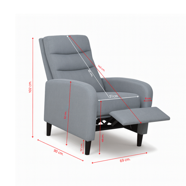 Butaca relax ARYA TAP. Gris