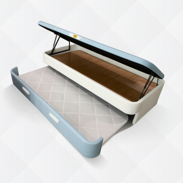 canapenido-polipiel-celeste-extendido Canapé nido polipiel