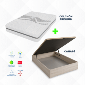 pack-colchon-viscoelastico-mas-canape-madera-premium Pack Premium colchón 26cm