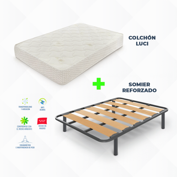 pack-colchon-viscoelastico-mas-somier-reforzado-luci Oferta colchón 23cm + somier reforzado