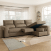 Sofá Chaiselongue extensible con arcón