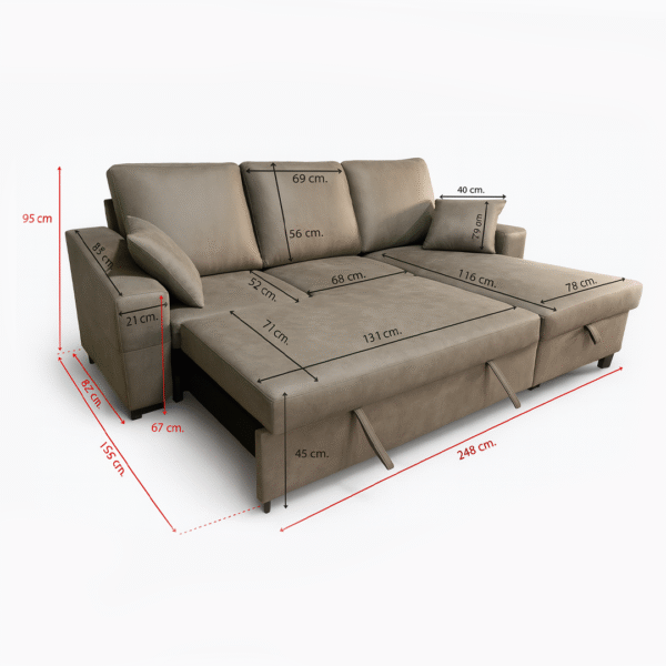 Sofá cama Chaiselongue Corea